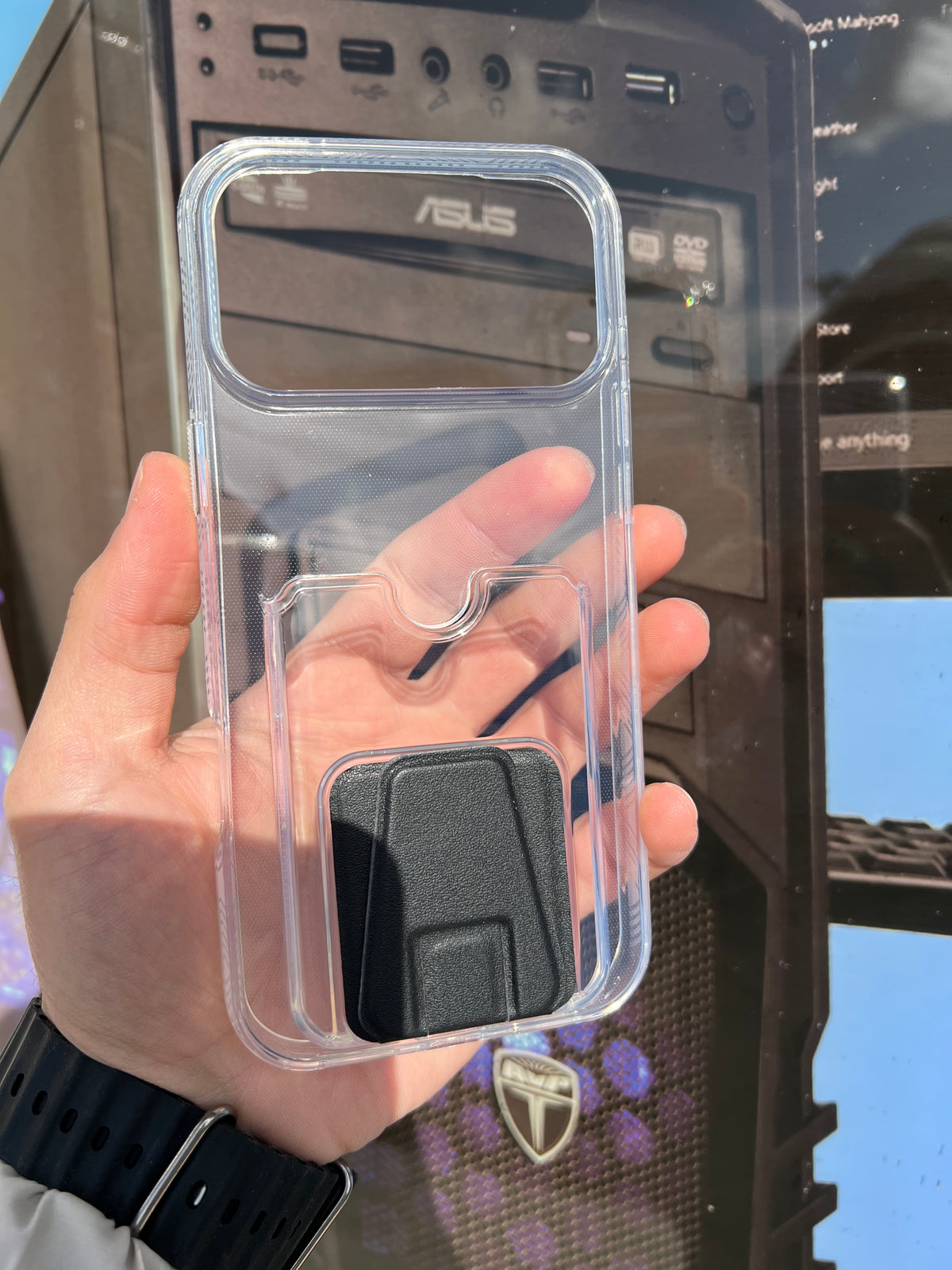 3 in 1 support/cardholder/case